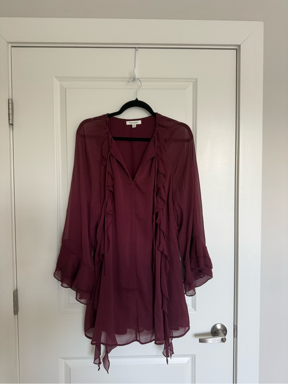 Ruffled V-Neck Dress